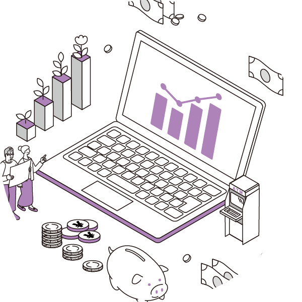 資金計画・費用・融資のイラストイメージ