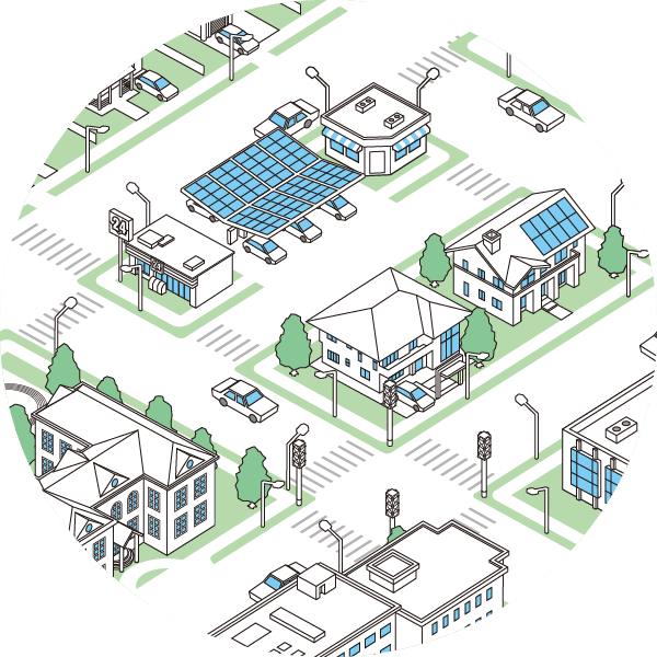 物件選び・立地診断・設備導入のイラストイメージ